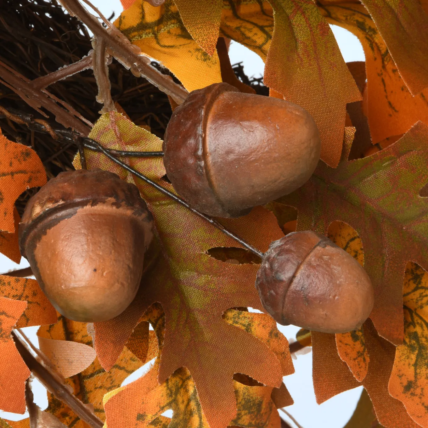 24 in. Fall Wreath with Acorns, Oak Leaves