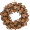 18 in. Fall Wreath with Brown Maple Leaves
