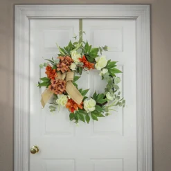 24 in. Fall Wreath with Hydrangea and Rose