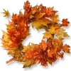 24 in. Fall Wreath with Maple Leaves