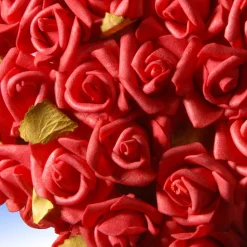 7 in. Floral Red Roses Heart