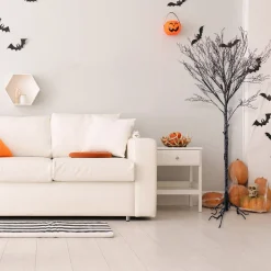 68 in. Halloween Black Leafless Tree Decoration