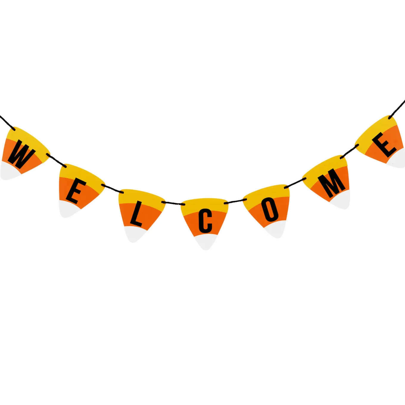 31 in. Halloween Candy Corn Welcome Hanging Banner