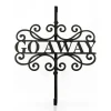 17 in. Halloween Go Away Metal Wreath Hanger