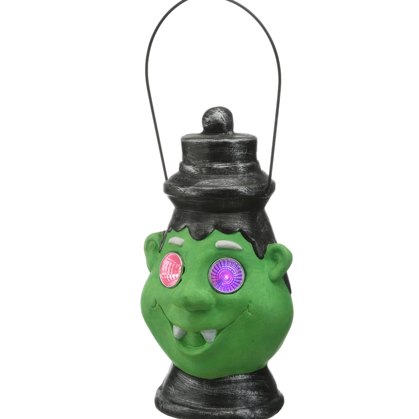 12 in. Halloween Green Frankenstein Lantern with LED Lights