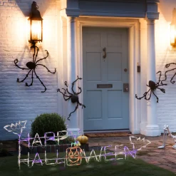 57 in. Halloween Happy Halloween Sign Lighted Sign Decoration with LED Lights