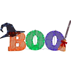 23 in. Halloween Pre-Lit BOO Light Up Sign Outdoor Decoration with LED Lights