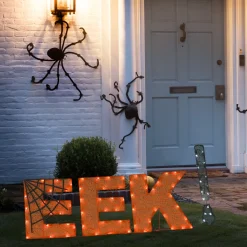 50 in. Halloween Pre-Lit EEK! Outdoor Sign with LED Lights