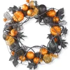 20 in. Halloween Spooky Wreath with Pumpkins and Ornaments