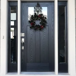 22 in. Halloween Spooky Wreath with Roses, Leaves, Thorny Branch Base