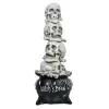 38 in. Halloween Stacked Skulls in a Cauldron Tabletop Decoration