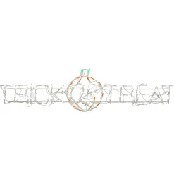 52 in. Halloween Trick or Treat Lighted Sign Decoration with LED Lights
