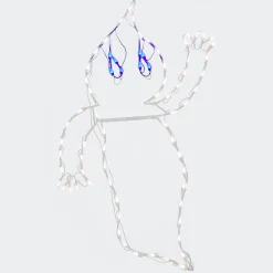 51 in. Halloween Waving Ghost Lighted Sign Decoration with LED Lights