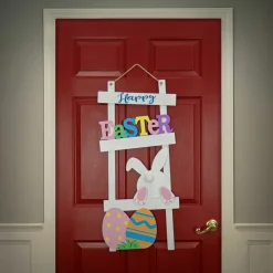 36 in. Happy Easter Hanging Wall Decoration with Bunny and Eggs