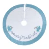 52 in. HGTV Home Collection Embroidered Coastal Colors Tree Skirt