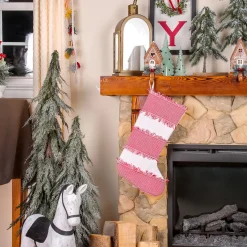 18 in. HGTV Home Collection Ric Rac Border Stocking