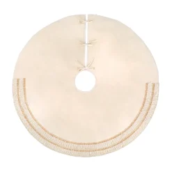 52 in. HGTV Home Collection Fringe Detail Tree Skirt, Off White