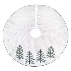 52 in. HGTV Home Collection Embroidered Evergreens Tree Skirt