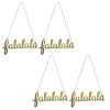 9 in. HGTV Home Collection Falalala Metal Ornament Set