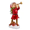37 in. Horn Blowing Pixie Elf with Multicolor Lights