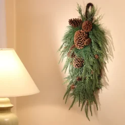 32 in. Mixed Pine Christmas Teardrop
