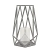 12 in. Modern Design and Finish Glacier Gray Outdoor Lantern Candleholder