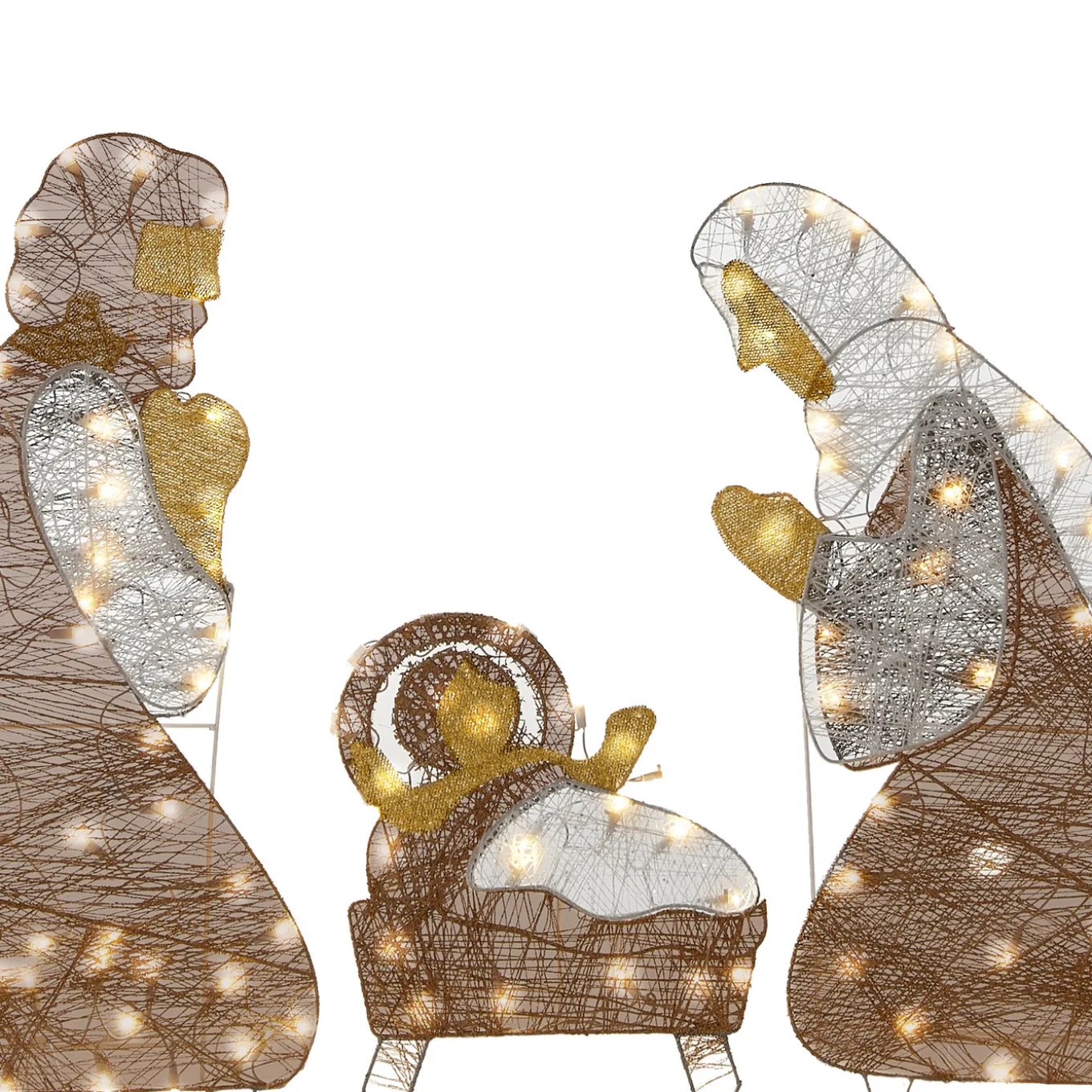 72 in. Nativity Scene with White LED Lights