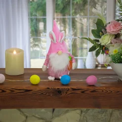 11 in. Pink Easter Bunny Gnome Table Decoration