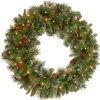 30 in. Pre-Lit Crestwood Spruce Wreath with Clear Lights