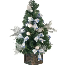 40 in. Pre-Lit Decorative Collection Ornament Tree with Clear Lights