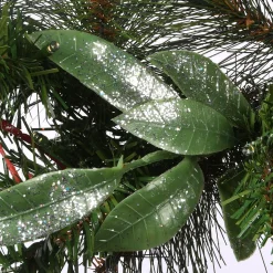 30 in. Pre-Lit Frosted Pine Berry Wreath with LED Lights