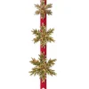 70 in. Pre-Lit Glittery Bristle Pine Snowflake with White Lights