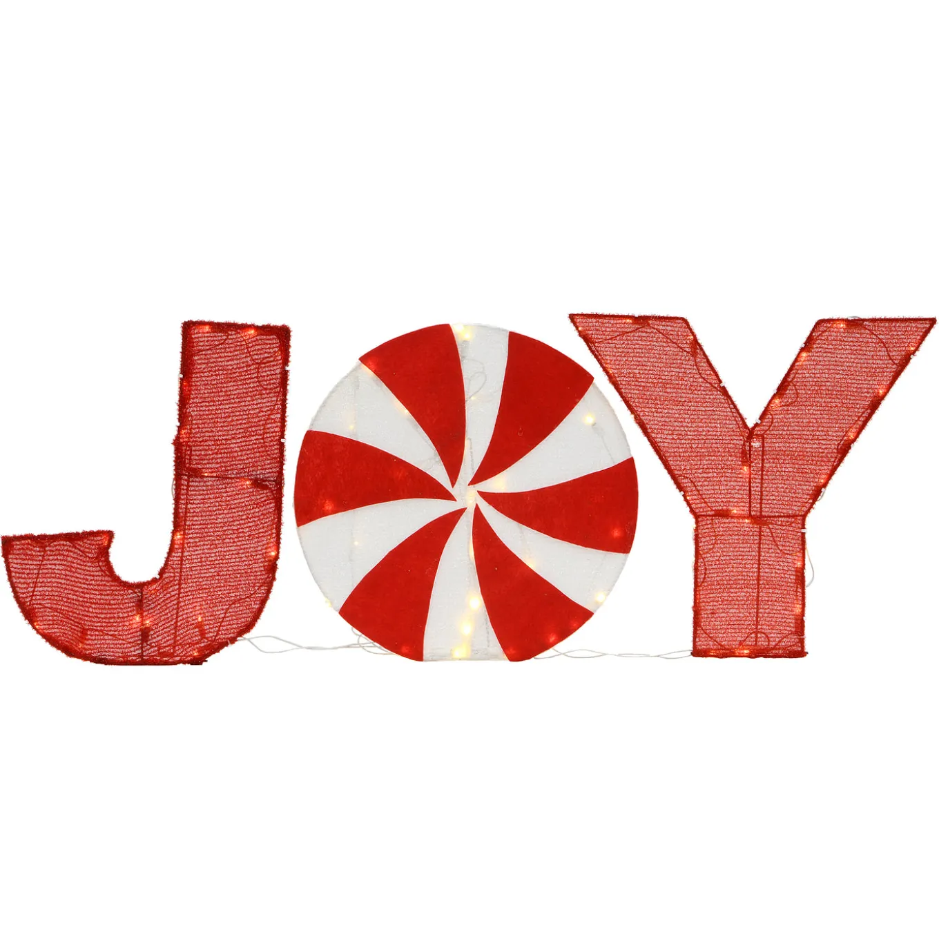 18 in. Pre-Lit JOY Decoration