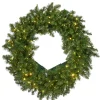 24 in. Pre-Lit Kingswood Fir Wreath with Dual Color Infinity Lights