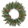 30 in. Pre-Lit North Conway Wreath with Warm White LED Lights