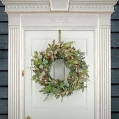 30 in. Pre-Lit North Conway Wreath with Warm White LED Lights