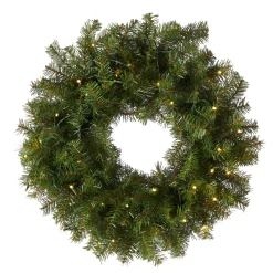 30 in. Pre-Lit Norwood Fir Wreath with LED Lights