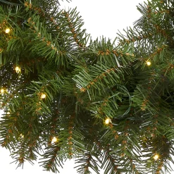 30 in. Pre-Lit Norwood Fir Wreath with LED Lights