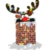 47 in. Pre-Lit Reindeer Stuck in Chimney Decoration