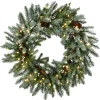30 in. Pre-Lit Snowy Morgan Spruce Wreath with Twinkly LED Lights