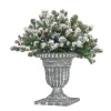 24 in. Pre-Lit Snowy Sheffield Spruce Porch Bush with Twinkly LED Lights