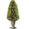 48 in. Pre-Lit Upright Juniper Topiary