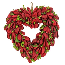 12 in. Red Petals and Leaves Floral Valentine’s Heart