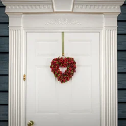 12 in. Red Petals and Leaves Floral Valentine’s Heart