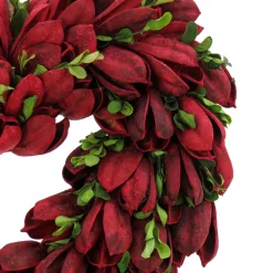 12 in. Red Petals and Leaves Floral Valentine’s Heart