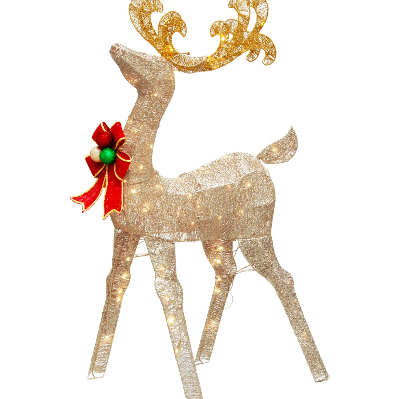 48 in. Reindeer Decoration with White LED Lights