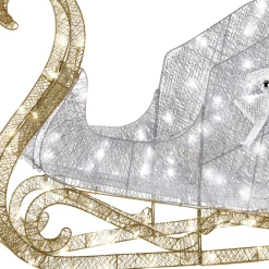 48 in. Santas Sleigh with Cool White LED Lights