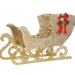 38 in. Santas Sleigh with LED Lights