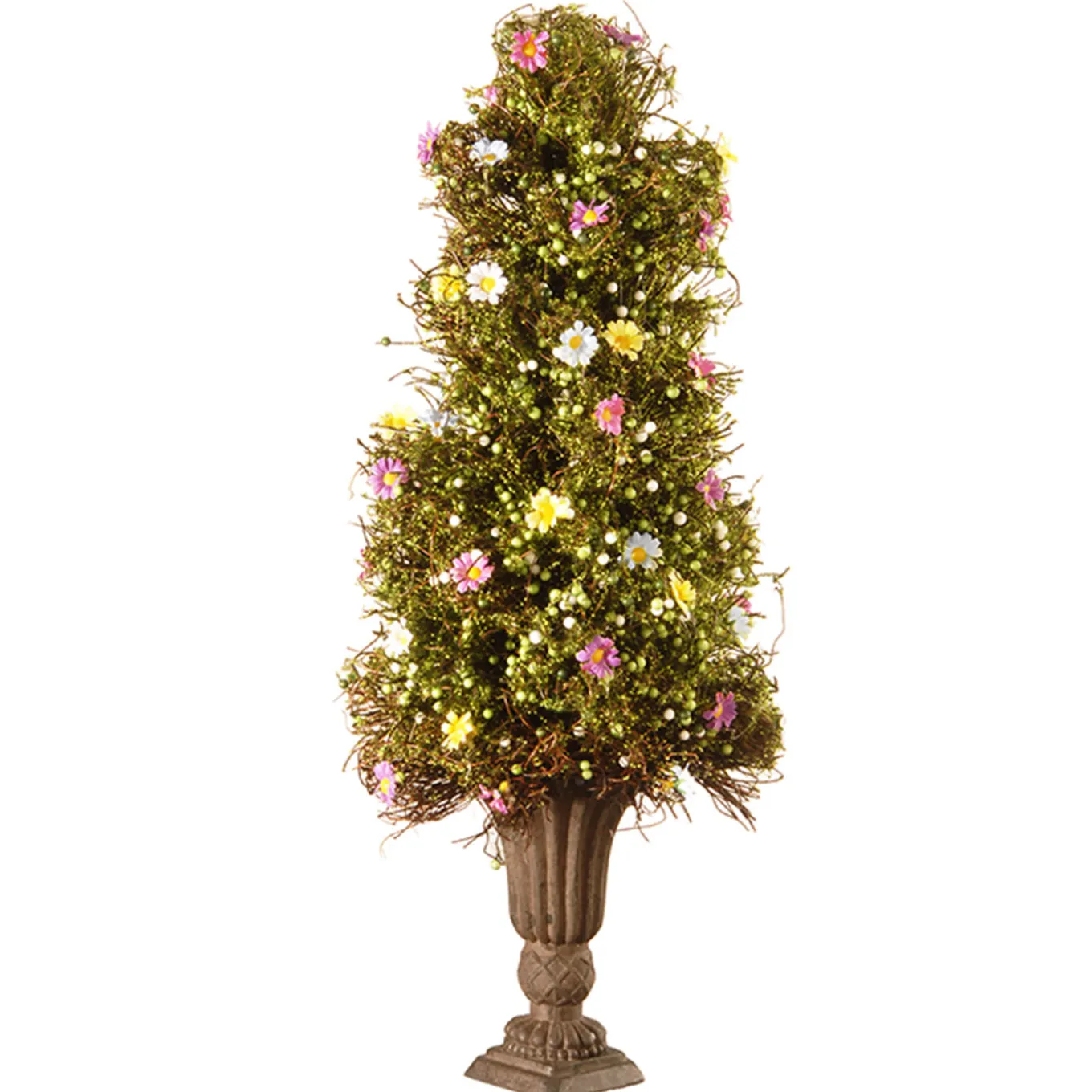 24 in. Spring Floral Decorated Entrance Tree