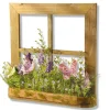 14 in. Spring Lavender Flowers and Butterflies Window Decoration